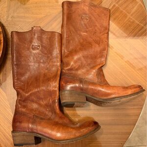 Frye Brown Leather Heeled Boots